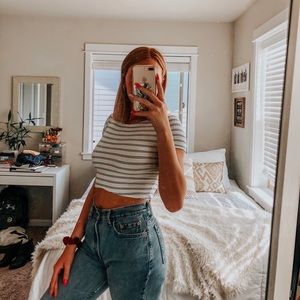 Striped Cropped Tee